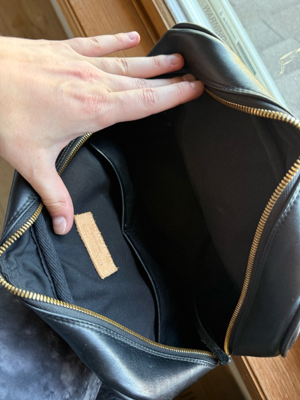 Clare V Black Leather Satchel with Gold Hardware - Picture 5 of 12